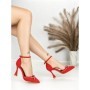 Sandale Dama cu Toc Subtire 6DC8 RED | MEI