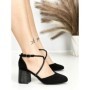 Sandale Dama cu Toc Gros 6XKK19 ALL BLACK | MEI