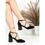 Sandale Dama cu Toc Gros 6XKK19 ALL BLACK | MEI