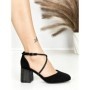 Sandale Dama cu Toc Gros 6XKK19 ALL BLACK | MEI