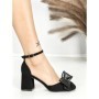 Sandale Dama cu Toc Gros 6XKK18 ALL BLACK | MEI
