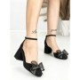 Sandale Dama cu Toc Gros 6XKK18 BLACK-GUNCOLOR | MEI