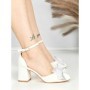Sandale Dama cu Toc Gros 6XKK18 WHITE | MEI