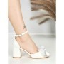 Sandale Dama cu Toc Gros 6XKK18 WHITE | MEI