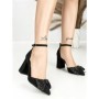 Sandale Dama cu Toc Gros 6XKK21 ALL BLACK | MEI