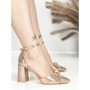 Sandale Dama cu Toc Gros 6XKK21 CHAMPAGNE | MEI