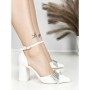 Sandale Dama cu Toc Gros 6XKK21 WHITE | MEI