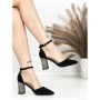 Sandale Dama cu Toc Gros 6YXD12 BLACK | MEI