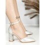 Sandale Dama cu Toc Gros 6YXD12 SILVER | MEI