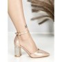 Sandale Dama cu Toc Gros 6YXD12 CHAMPAGNE | MEI