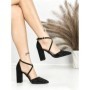 Sandale Dama cu Toc Gros 6YXD11 BLACK | MEI