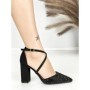 Sandale Dama cu Toc Gros 6YXD11 BLACK | MEI