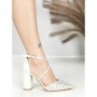 Sandale Dama cu Toc Gros 6YXD11 WHITE | MEI