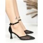 Sandale Dama cu Toc Gros 6YXD10 BLACK | MEI
