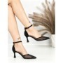 Sandale Dama cu Toc Gros 6YXD10 BLACK | MEI