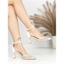 Sandale Dama cu Toc Gros 6YXD10 WHITE | MEI