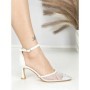 Sandale Dama cu Toc Gros 6YXD10 WHITE | MEI