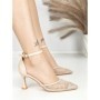 Sandale Dama cu Toc Gros 6YXD10 BEIGE | MEI