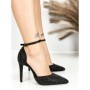Sandale Dama cu Toc Subtire 6DC7 BLACK | MEI