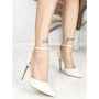 Sandale Dama cu Toc Subtire 6DC7 WHITE | MEI