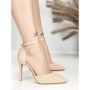 Sandale Dama cu Toc Subtire 6DC7 BEIGE | MEI