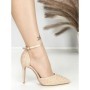 Sandale Dama cu Toc Subtire 6DC7 BEIGE | MEI