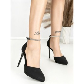 Sandale Dama cu Toc Subtire 6DC5 BLACK | MEI