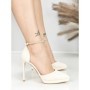 Sandale Dama cu Toc Subtire 6DC5 BEIGE | MEI