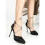 Sandale Dama cu Toc Subtire 6DC6 BLACK | MEI