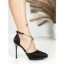 Sandale Dama cu Toc Subtire 6DC6 BLACK | MEI