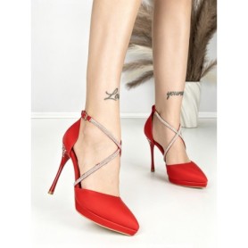 Sandale Dama cu Toc Subtire 6DC6 RED | MEI