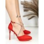 Sandale Dama cu Toc Subtire 6DC6 RED | MEI