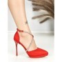 Sandale Dama cu Toc Subtire 6DC6 RED | MEI