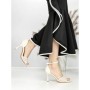 Sandale Dama cu Toc Subtire 5HLX66 BEIGE | MEI
