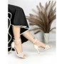 Sandale Dama cu Toc Subtire 5HLX66 BEIGE | MEI