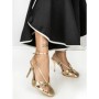 Sandale Dama cu Toc Subtire SY-30 GOLD | ABLOOM