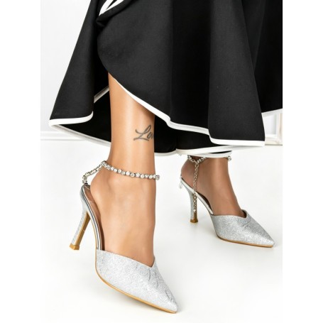 Pantofi Stiletto K712 SILVER | ABLOOM