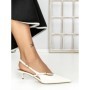 Pantofi cu Toc mic K726 WHITE | ABLOOM