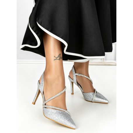Pantofi Stiletto K702 SILVER | ABLOOM