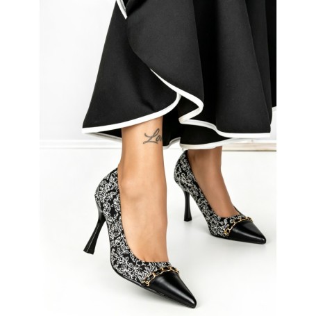 Pantofi Stiletto SY-12 BLACK | ABLOOM