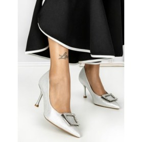 Pantofi Stiletto A7847-1 SILVER | ABLOOM
