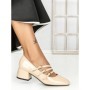 Pantofi cu Toc mic 77-557 BEIGE | CM