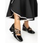 Pantofi cu Toc mic 77-557 BLACK | CM