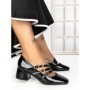 Pantofi cu Toc mic 77-557 BLACK | CM