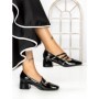 Pantofi cu Toc mic 77-557 BLACK | CM