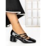 Pantofi cu Toc mic 77-557 BLACK | CM