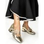Pantofi cu Toc mic 77-557 GOLD | CM