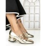 Pantofi cu Toc mic 77-557 GOLD | CM