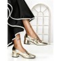 Pantofi cu Toc mic 77-557 GOLD | CM