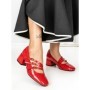 Pantofi cu Toc mic 77-557 RED | CM